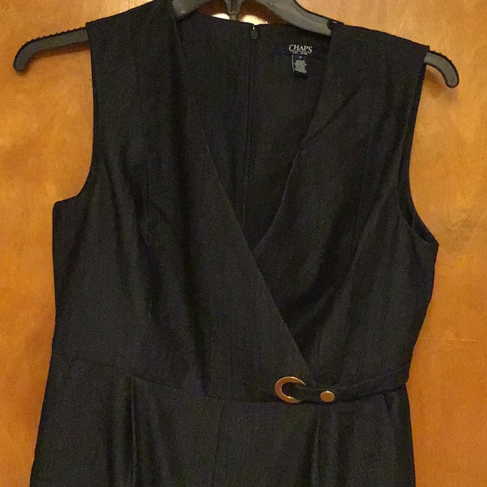 NWOT Chaps by Ralph Lauren Soft Denim Sleeveless Wide Legs Jumpsuit